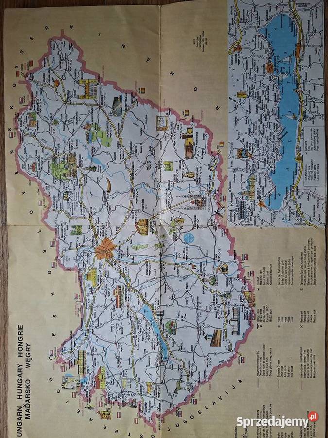 Ungarn Madarsko Węgry mapa Kraków
