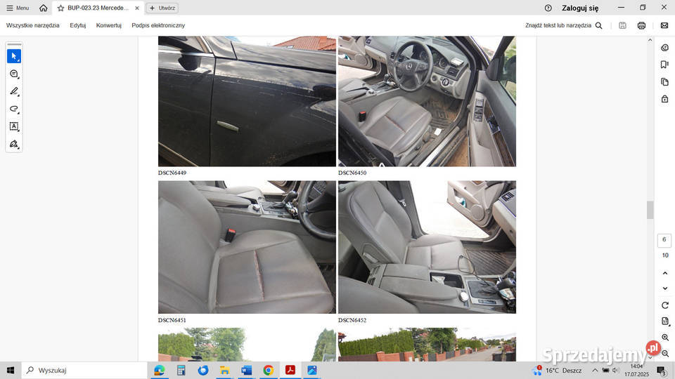 MERCEDESBENZ prod 2007 nieuszkodzony Klasa C lubuskie Gorzów Wielkopolski