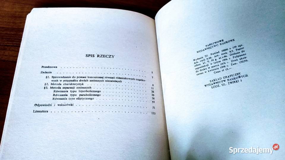 Zadania z równań różniczkowych cząstkowych Gdańsk