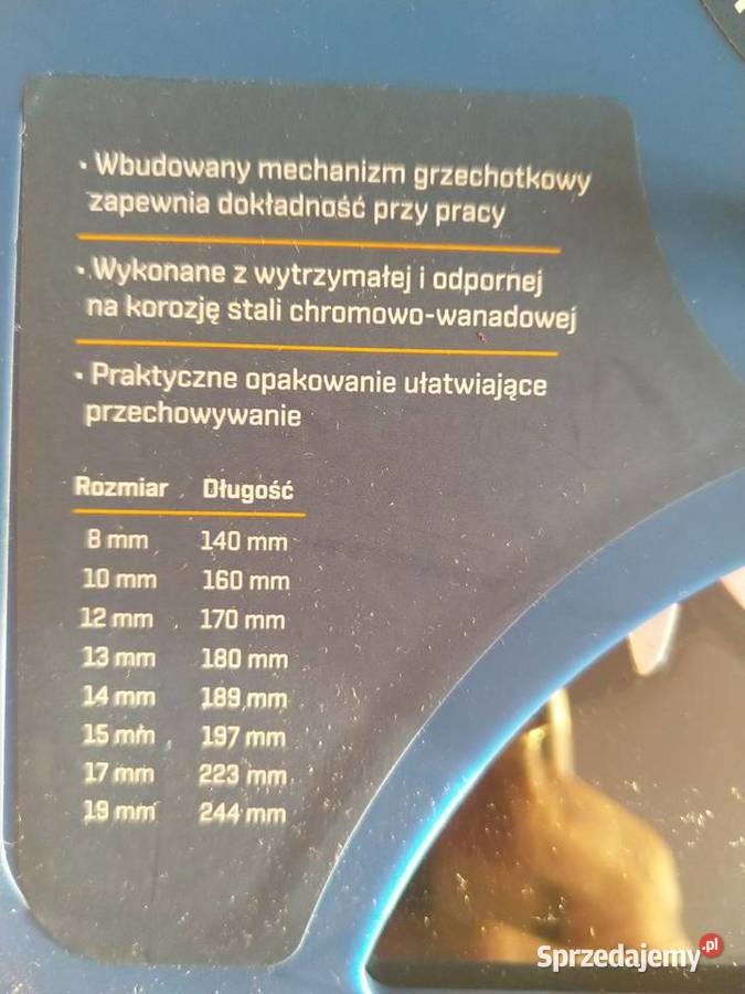 NAJTANIEJ Klucze Płasko Oczkowe z Grzechotką 8el śląskie sprzedam