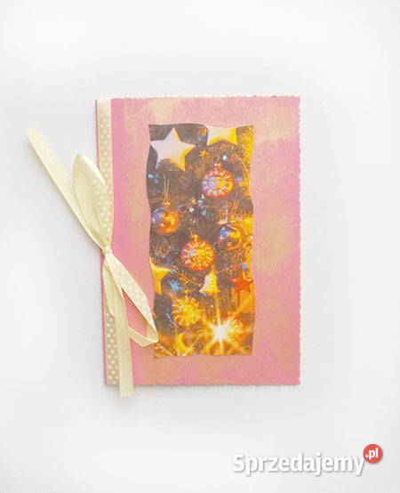 świąteczna kartka z choinką Boże Narodzeni