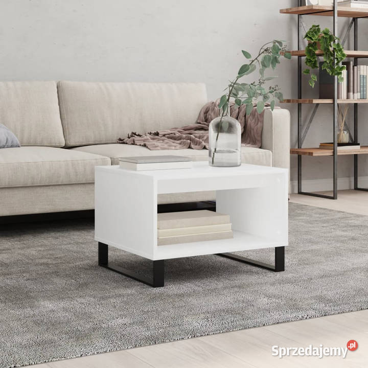 Stolik kawowy biały 60x50x40 materiał Warszawa sprzedam