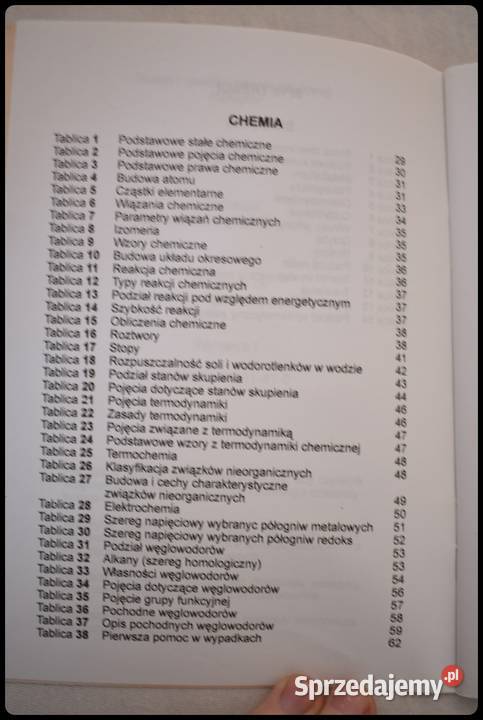 Podręczne tablice biologiczno chemiczne biologia, ekologia Płock