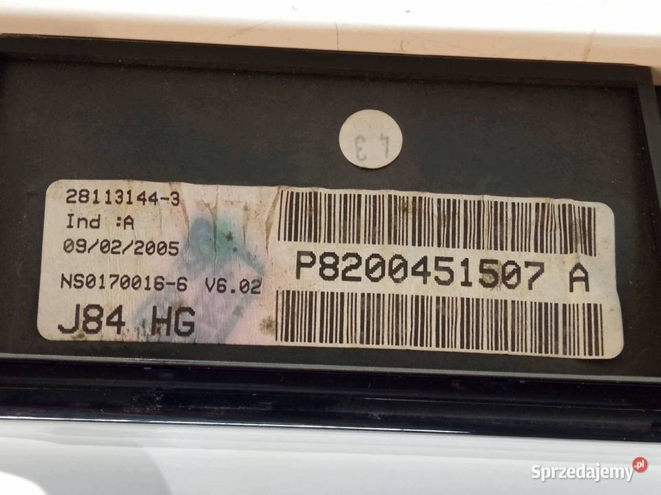LICZNIK 8200451507A 19 DCI Renault Scenic II