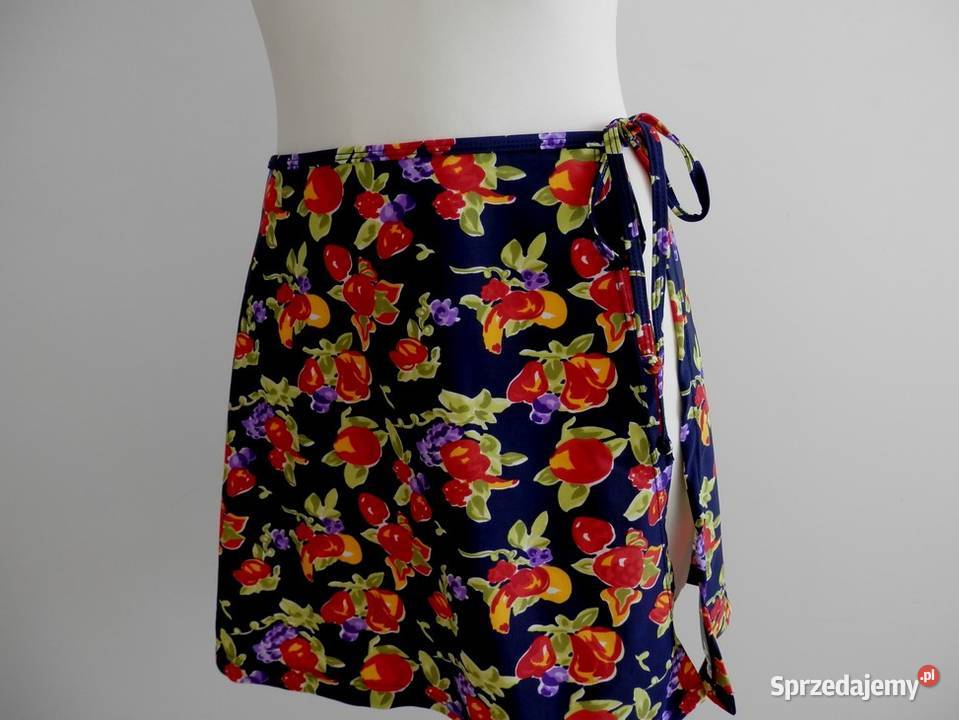 Spódnica Pareo Plażowa Krótka Obłędne Kwiaty ML Łomża