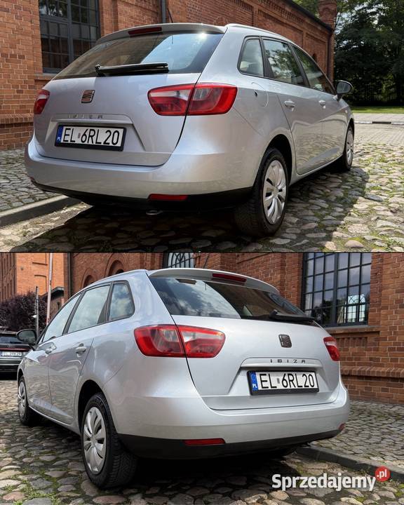 Seat Ibiza IV 2010r 14 MPI Benzyna Klimatyzacja srebrny Ibiza Łódź sprzedam