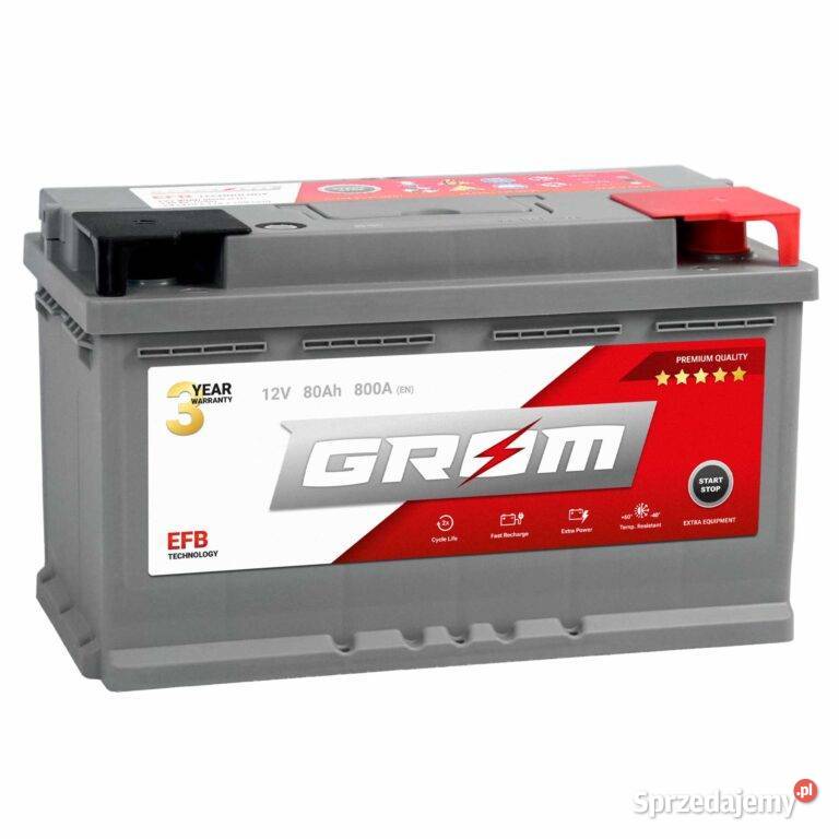 Akumulator 80Ah 800A GROM EFB STARTSTOP Biała Podlaska