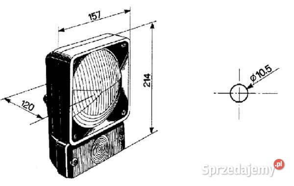 Reflektor z kierunkowskazem prawy Cobo 05439000 Kamionna