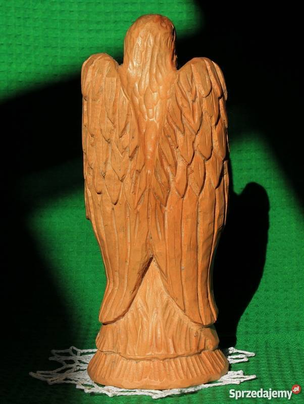 Aniołek z drewna lipowego odcienie żółtego wielkopolskie Gniezno
