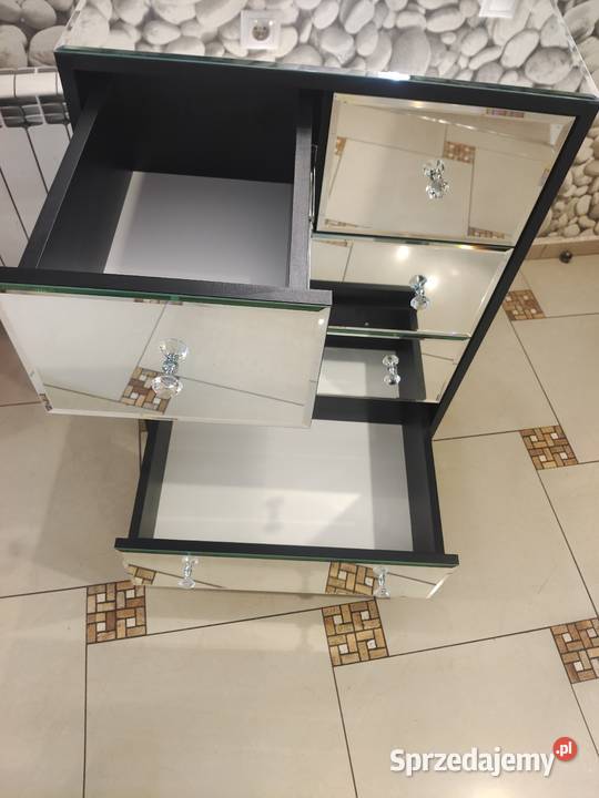 Komoda czarna Glamour lustrzana Nowy Sącz