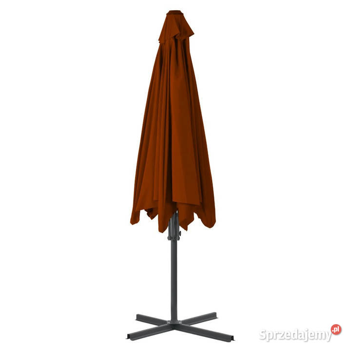 Parasol ogrodowy na stalowym słupku terakota Parasole ogrodowe mazowieckie
