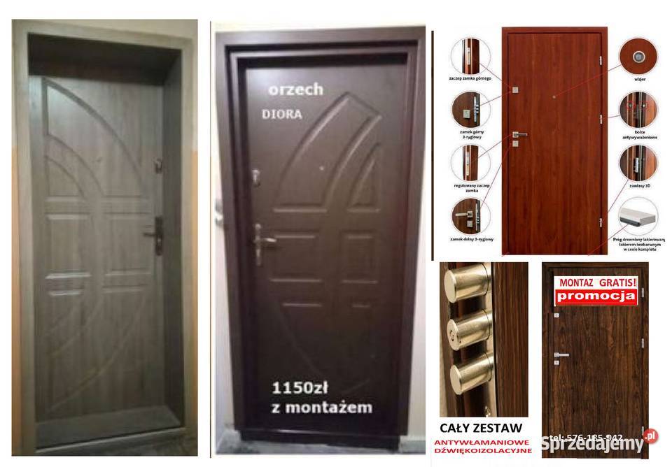 Drzwi wejściowe ZEWNĘTRZNE drewniane i metalowe
