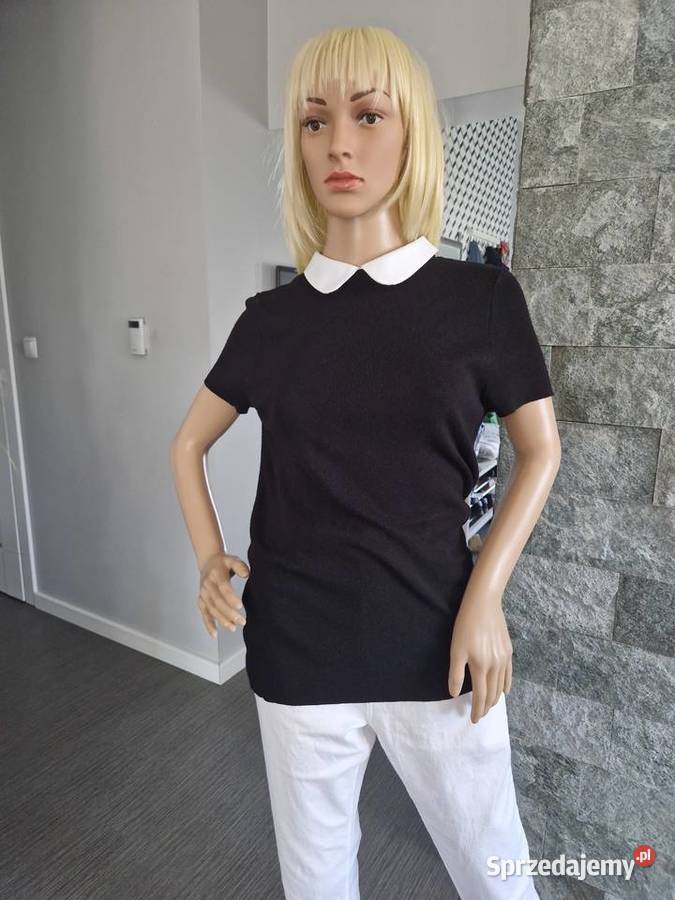 Bluzka sweterek z białym kołnierzykiem Rozmiar 42(XL) Moda i Styl Nowogard