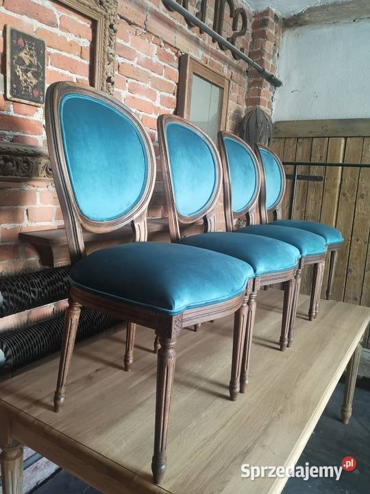 Oryginalne krzesła medaliony Ludwik XVI Łódź