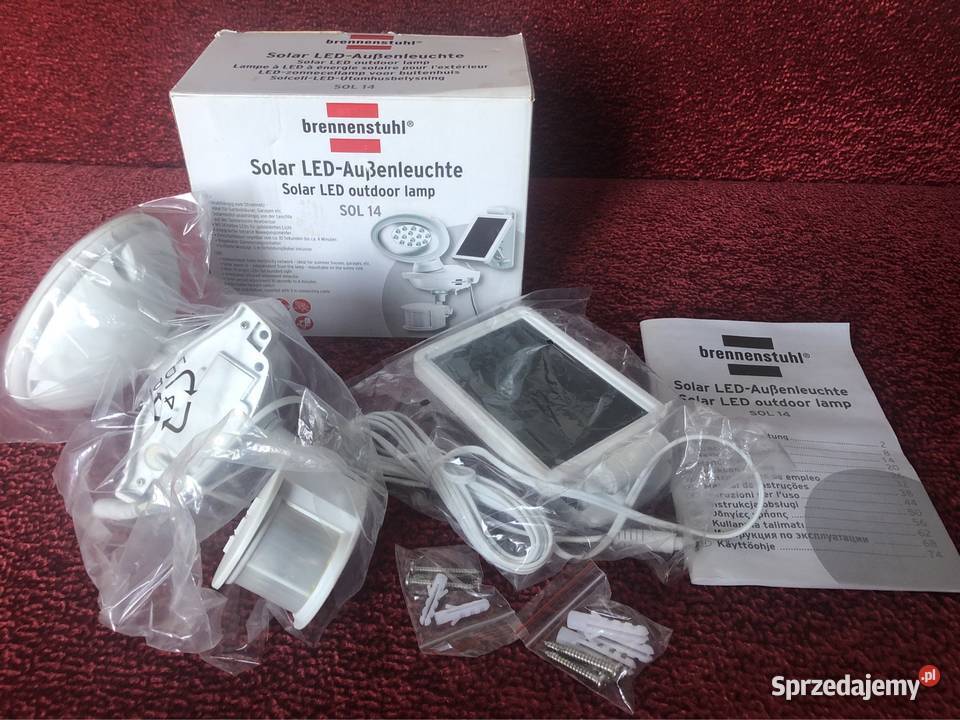 Solarna lampa zewnętrzna LED Brennenstuhl SOL 14 Dom i Ogród Kołobrzeg sprzedam