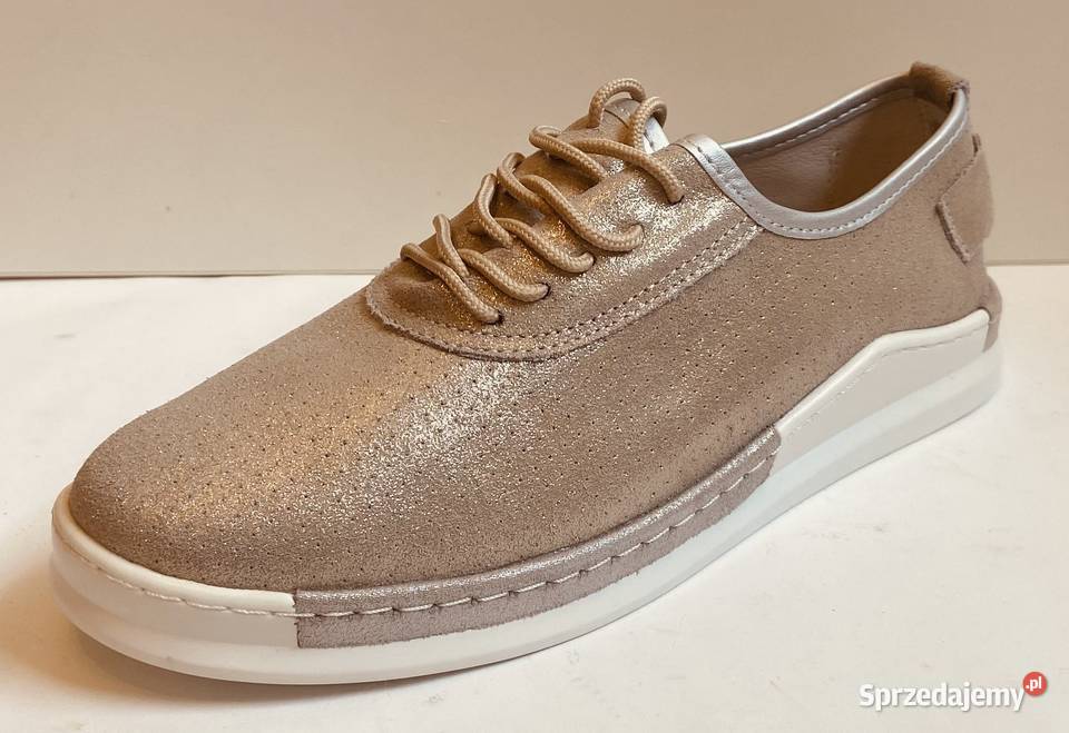 Skórzane złote półbuty Sergio Bardi rozmiar 40 Żyrardów