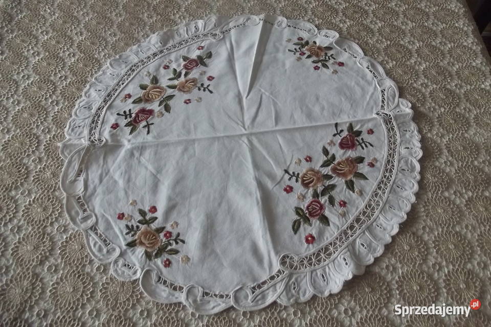 Piękna serweta haft średnica 52 Piekary Śląskie