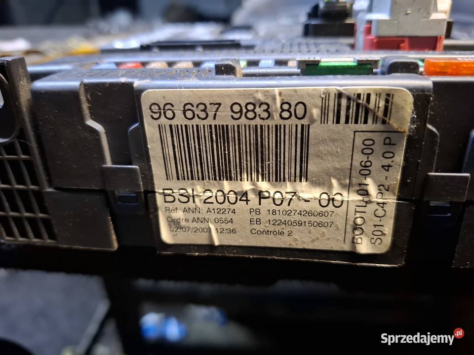 CITROEN JUMPY II 16 HDI moduł BSI 9663798380 Motoryzacja Kielce