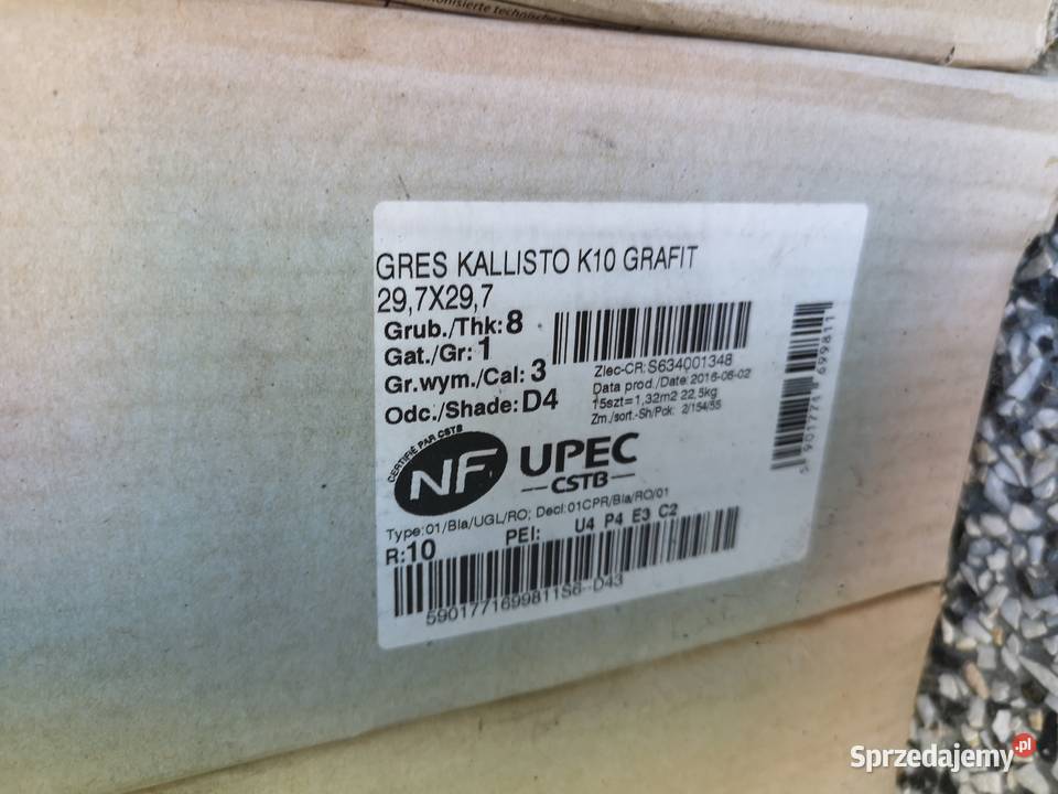 płytki Opoczno Gres Kallisto K10 Grafit Lipnica Dolna