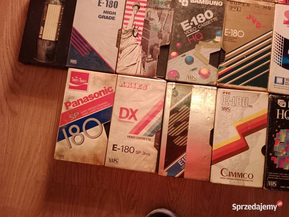 Stare Kasety VHS Nagrywane 25 Sztuk Zestaw Ruda Śląska
