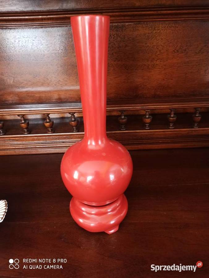 Wazon z laki z masą perłową na podstawce Pozostałe Gdańsk