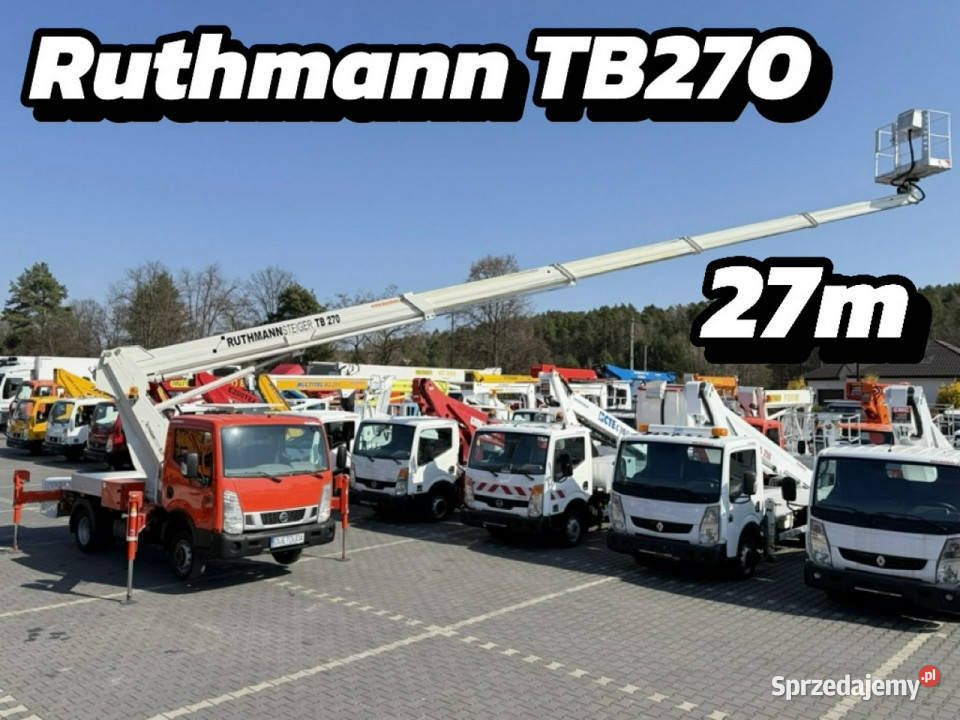 Nissan Cabstar Podnośnik Koszowy 27m RUTHMANN TB świętokrzyskie Widełki