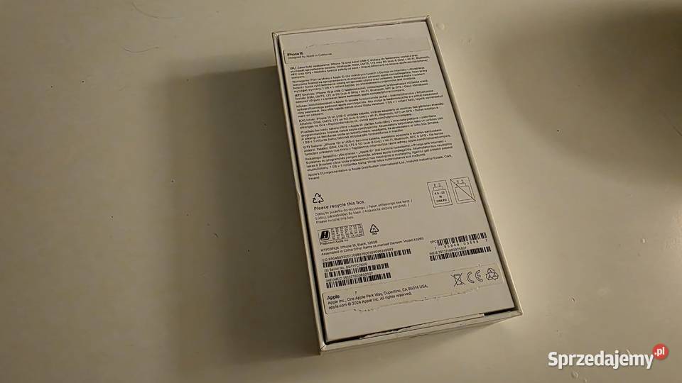Pudełko Apple iPhone 15 box opakowanie