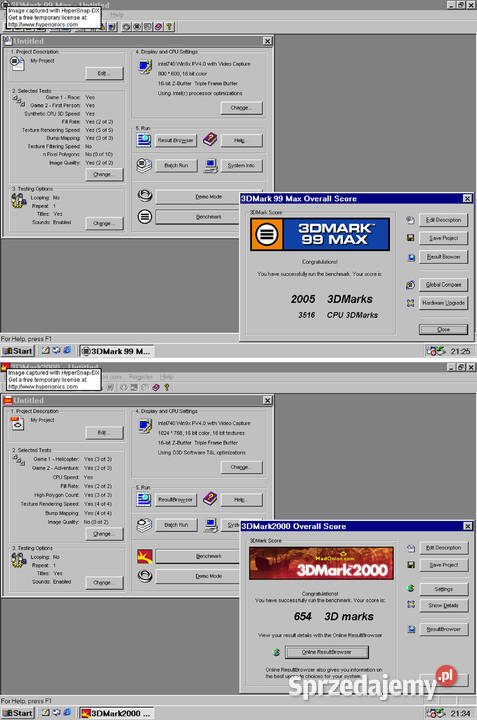 Intel i740 8MB 64bit SDRAM DSUB AGPx2 33v retro Cielądz