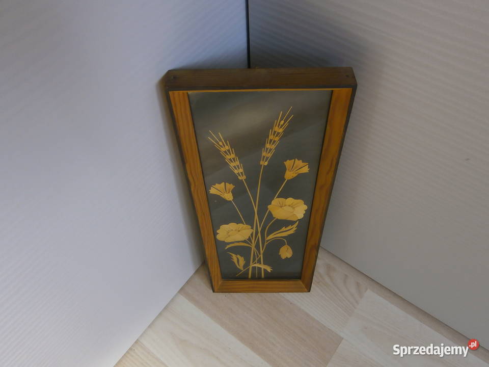 Obraz 41x17 w ramie rękodzieło vintage Łódź