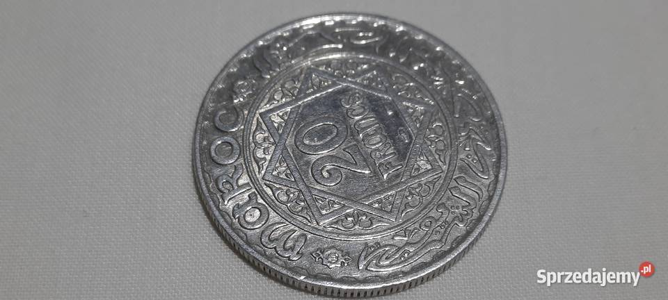 moneta Maroko 20 franków 1352 1934 Warszawa