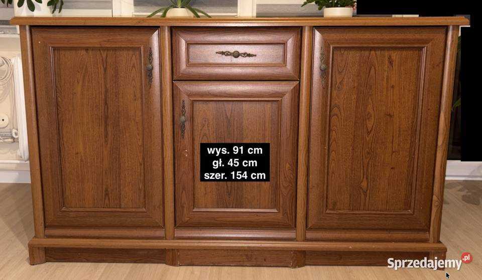 Komoda drewniana Black Red White 91cm