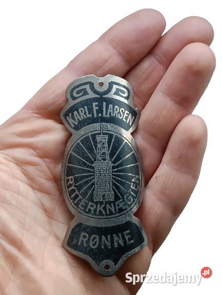 Stary Emblemat Rowerowy KARL F LARSEN RONNE