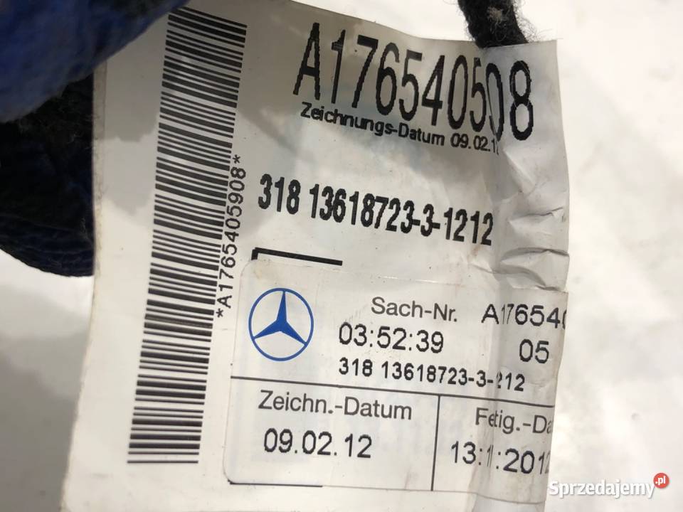 WIĄZKA DRZWI TYŁ PRAWY MERCEDES W176 A1765405908 sprzedam