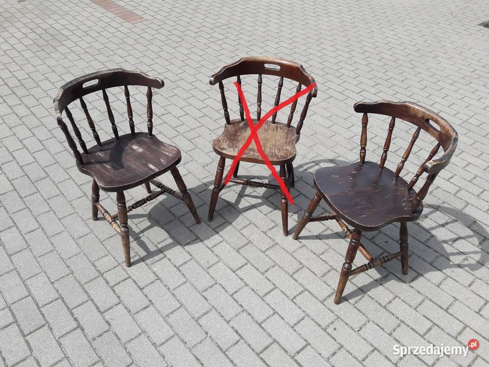 Krzesło drewniane Bonanza Nevada Vintage sztukę Gdynia
