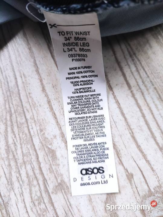 Spodnie jeansowe męskie ASOS obwód w talii 86