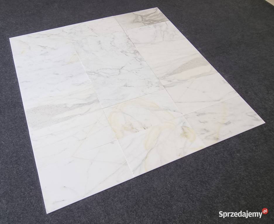 Płytki marmurowe Bianco Calacatta Gold matowe Bielawa
