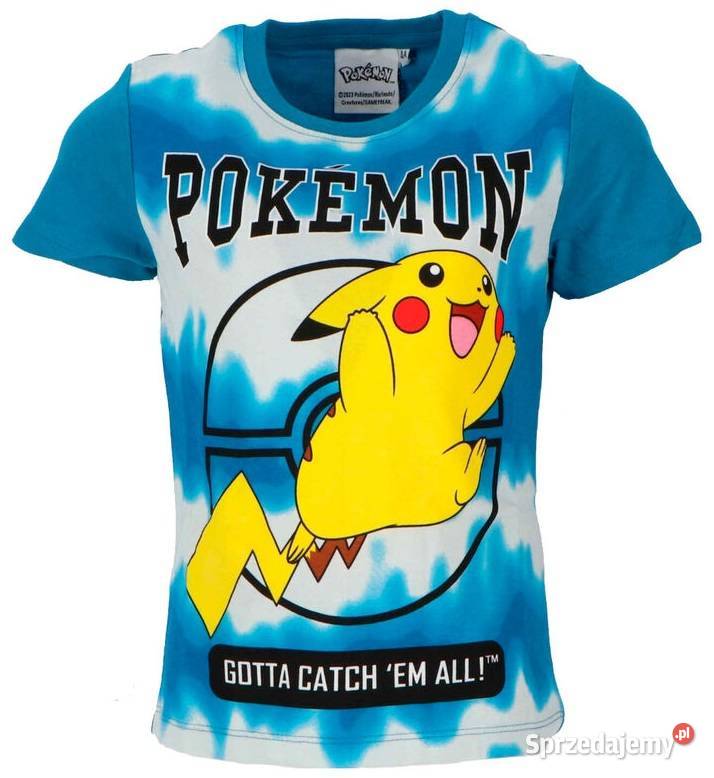 Koszulka Pokemon Pikachu Tshirt 100 Bawełna Blue Mogilany