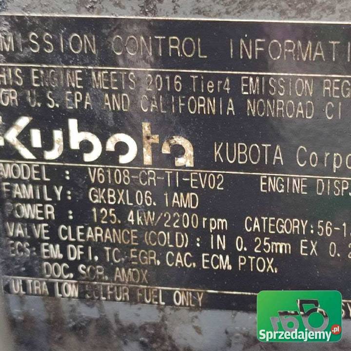 Silnik V6108 61L Kubota M7151 Pozostałe