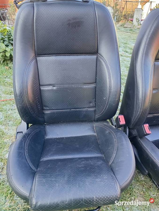 Fiat barchetta fotele czarne skóra Kłodzko