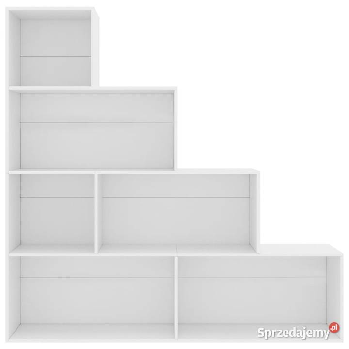 Regał na książki biały 155x24x160 materiał mazowieckie