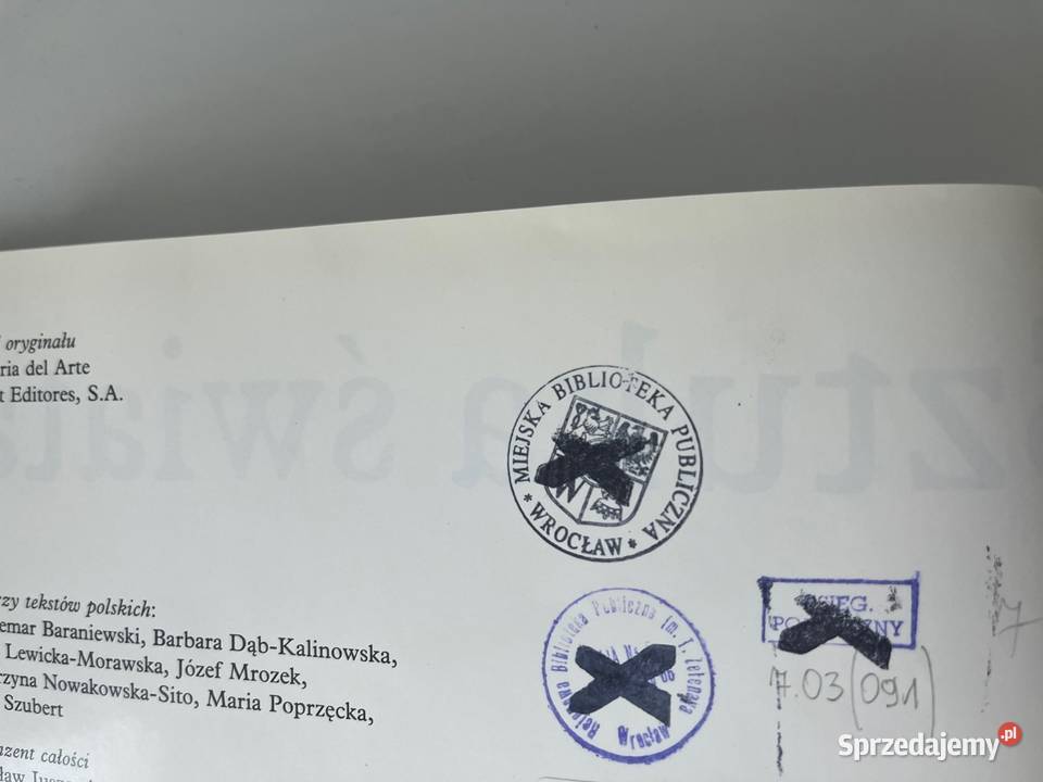 Sztuka świata tomy 113 Arkady Książki naukowe i popularnonaukowe Wrocław