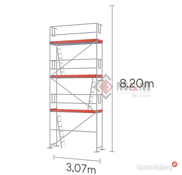Rusztowanie elewacyjne 2517 używane 307x82 m Rusztowania Stare Siołkowice