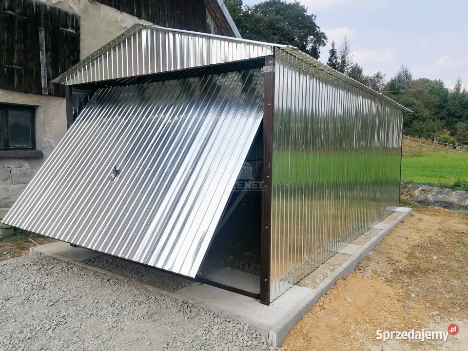 BLASZAK GARAŻ BLASZANY 3X6 BRAMA UCHBLASZAK Domki narzędziowe Łapanów