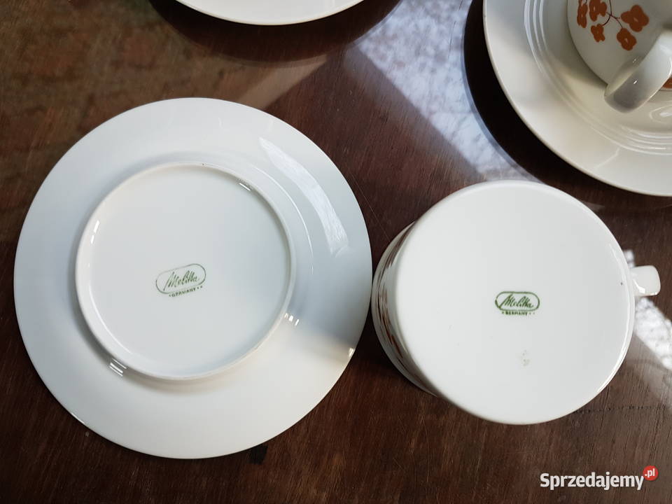 Piękny serwis Melitta lata 6070te Porcelana i szkło Trzebinia
