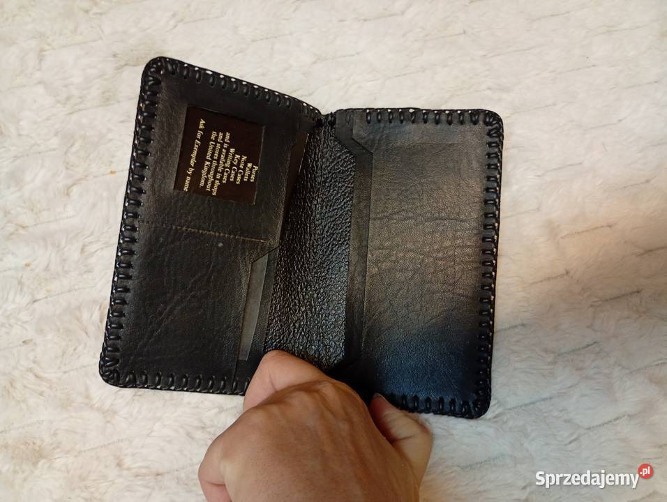 Real LeatherBrązowy Skórzany portfel z Londynu Kraków