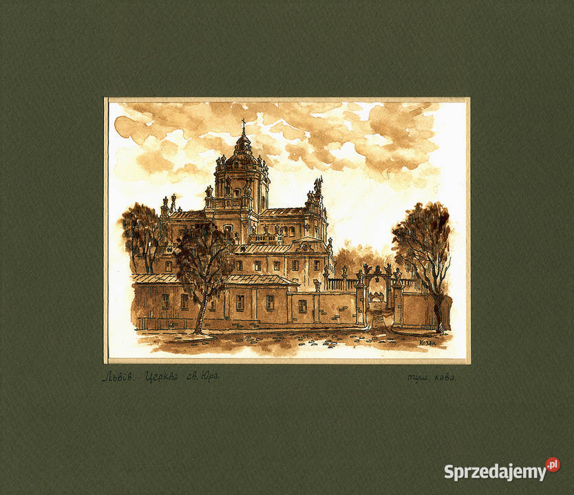 Grafika Lwów Katedra Św Jura Malarstwo Warszawa