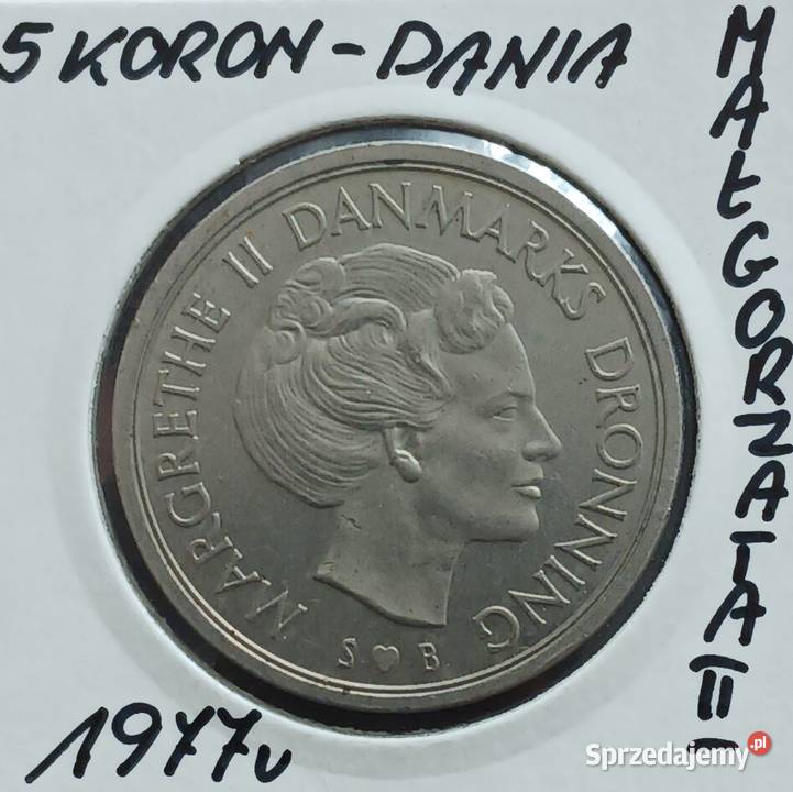 5 Koron Dania 1977 r Małgorzata II wielkopolskie Konin