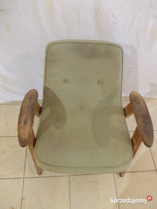 Stary oryginalny fotel Chierowski 366 PRL Bielsko-Biała