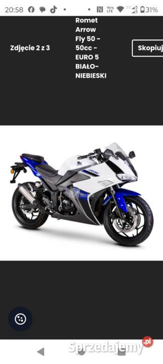 Motorower Romet Arrow fly 50 akryl Dąbrowa Chełmińska
