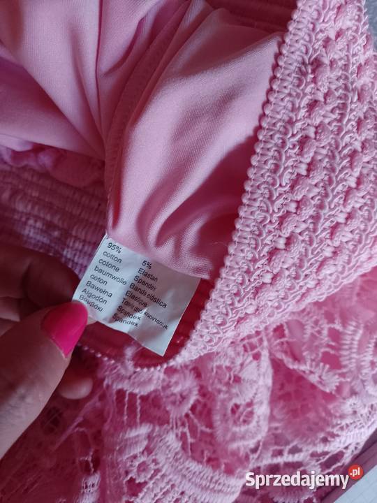 SM Ekskluzywne różowe szorty ażurowe z Londynu Odzież damska Kraków